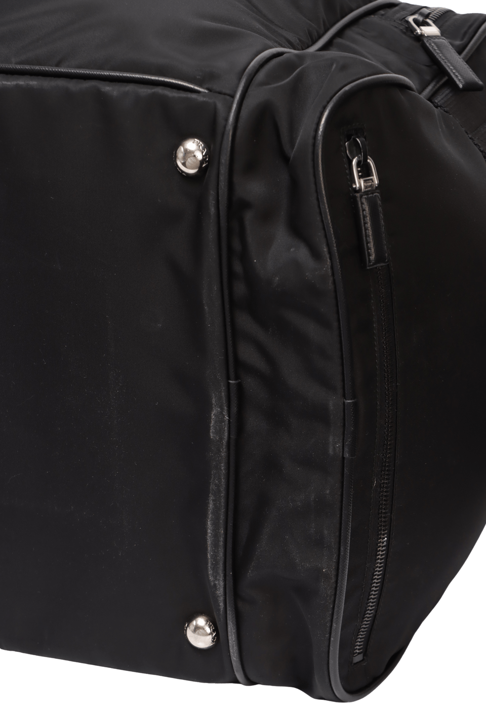 SAFFIANO LUX TRIMMED TESSUTO BOSTON BAG