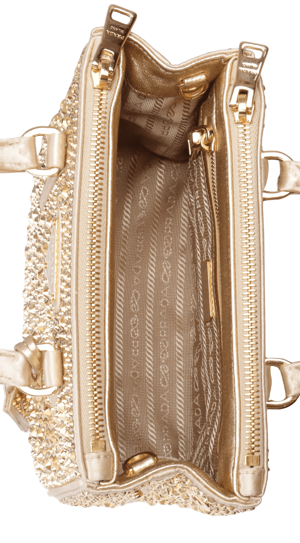 MINI CRYSTAL GALLERIA DOUBLE ZIP TOTE