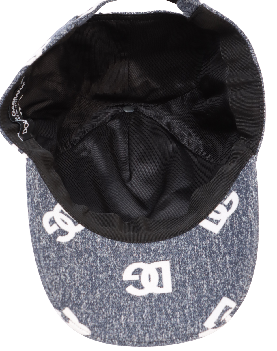 LOGO JACQUARD DENIM BASEBALL CAP