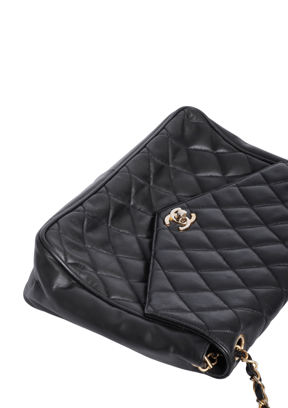 VINTAGE CC QUILTED ENVELOPE FLAP BAG