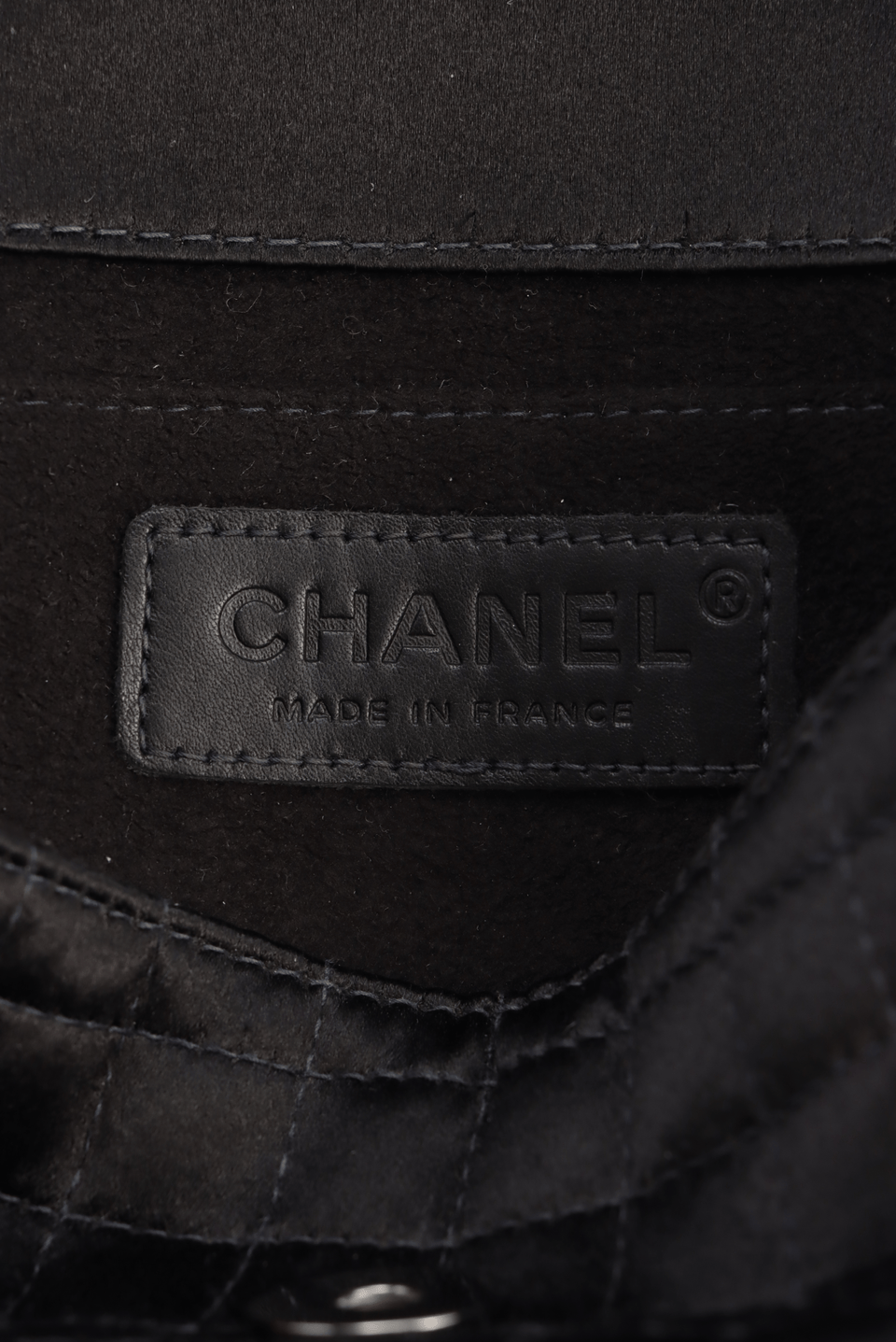 CC CHOCOLATE BAR SATIN QUILTED WRISTLET BOW CLUTCH