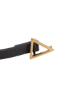 TRIANGLE SKINNY LEATHER BELT 80