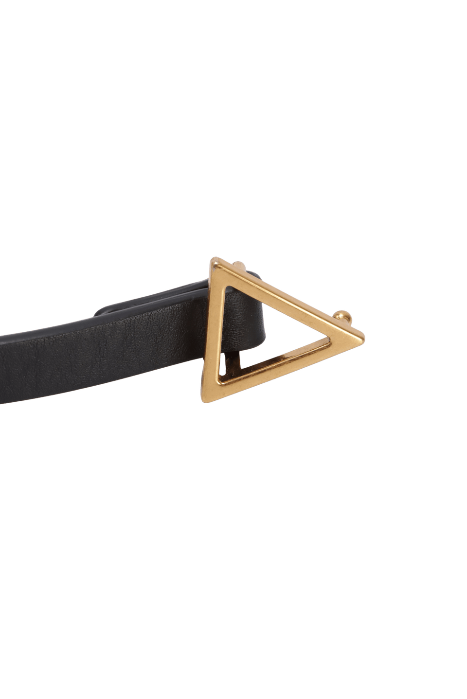 TRIANGLE SKINNY LEATHER BELT 80
