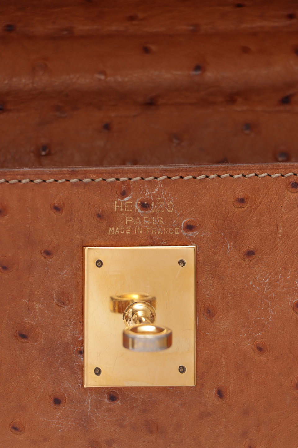 VINTAGE OSTRICH KELLY SELLIER 32