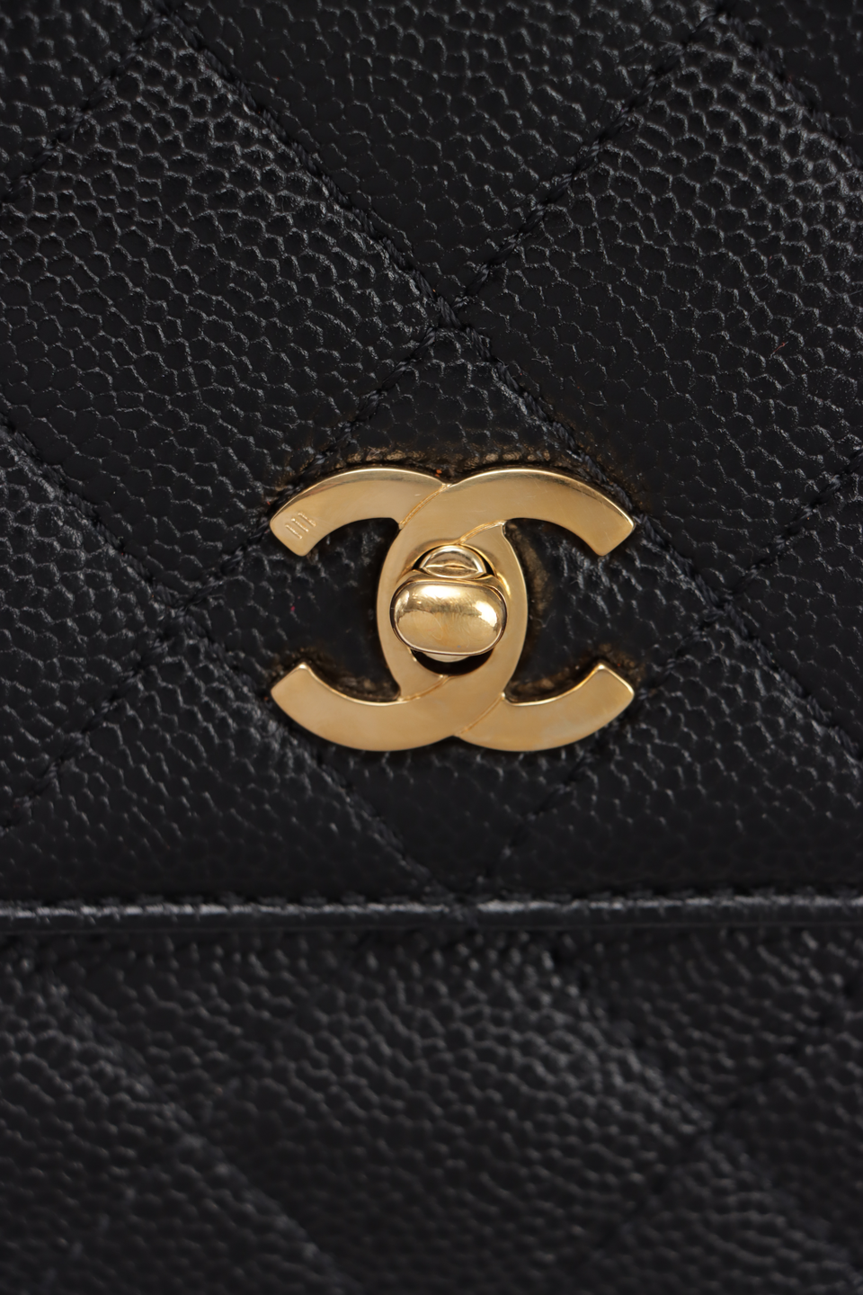 VINTAGE KELLY FLAP BAG CAVIAR