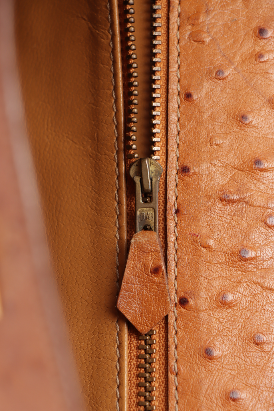 VINTAGE OSTRICH KELLY SELLIER 32