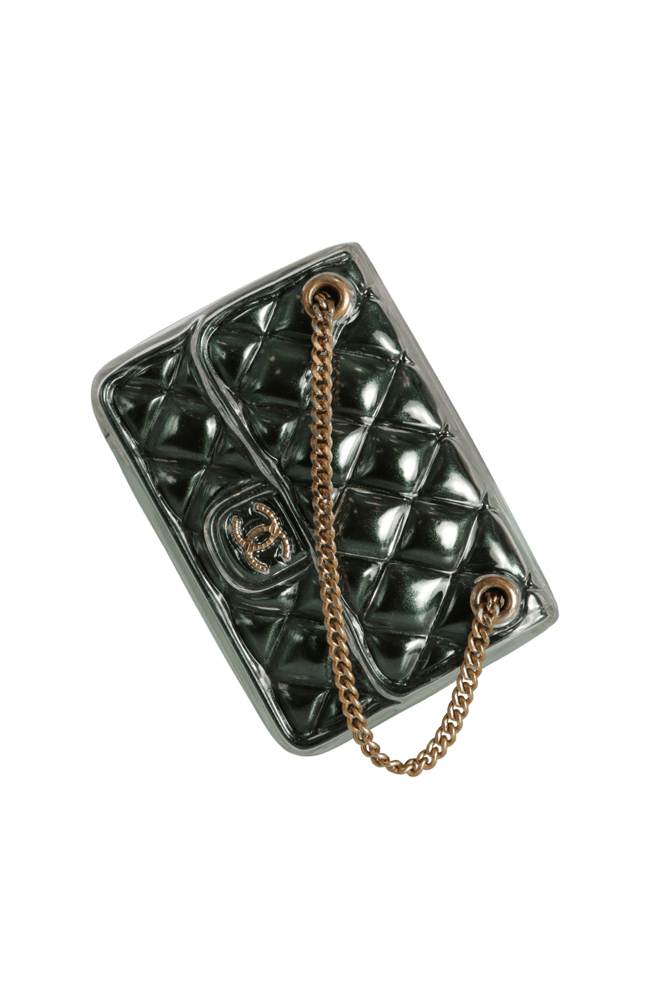 QUILTED FLAP BAG BROOCH