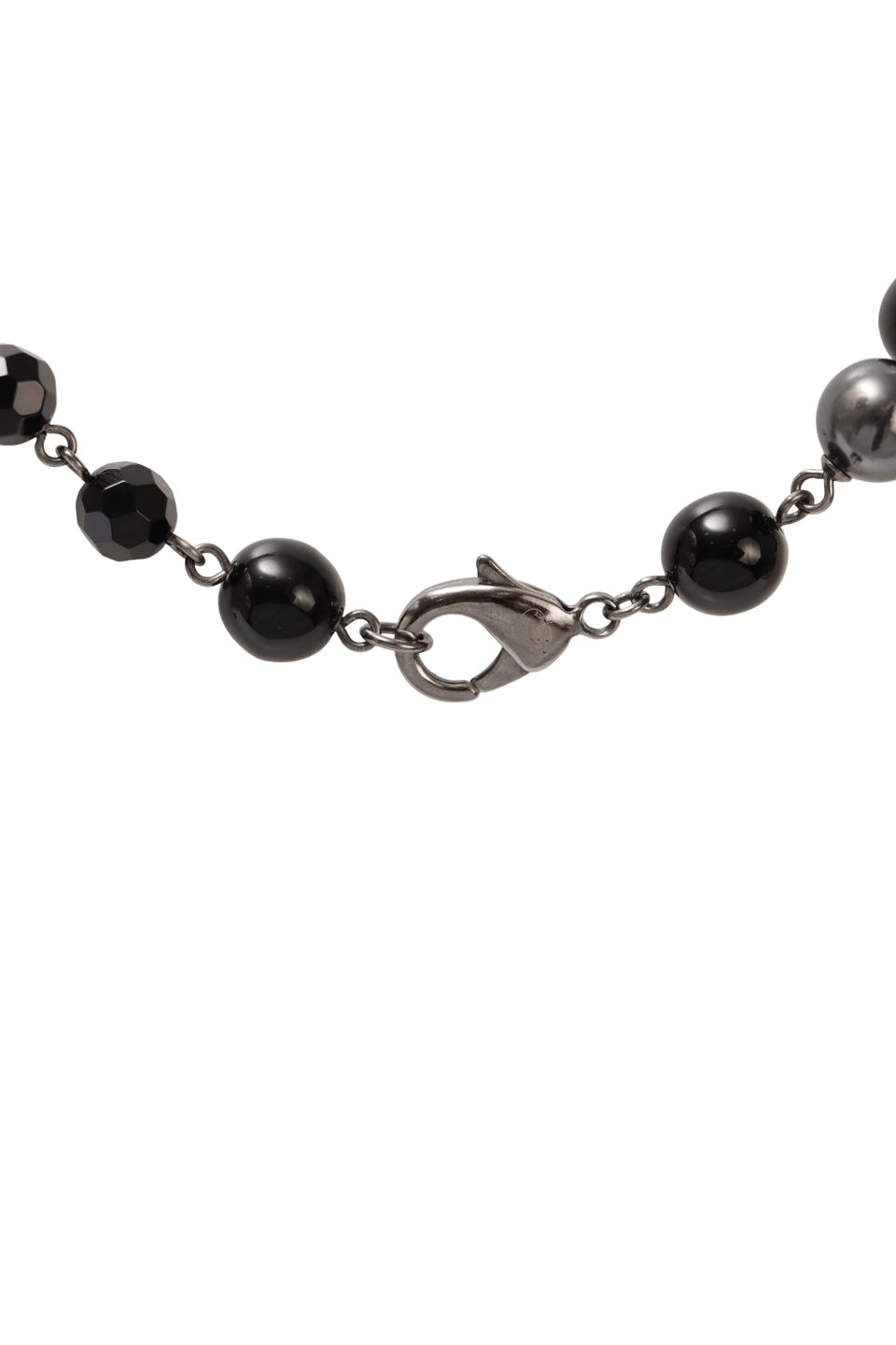 FAUX PEARL & BEAD CC STATION NECKLACE