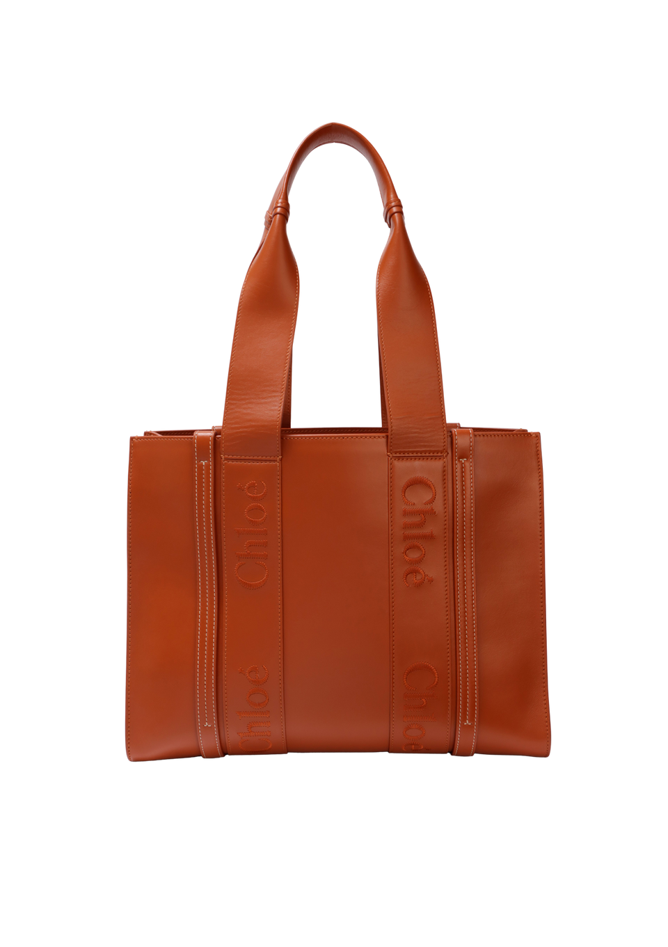 LARGE LEATHER WOODY TOTE