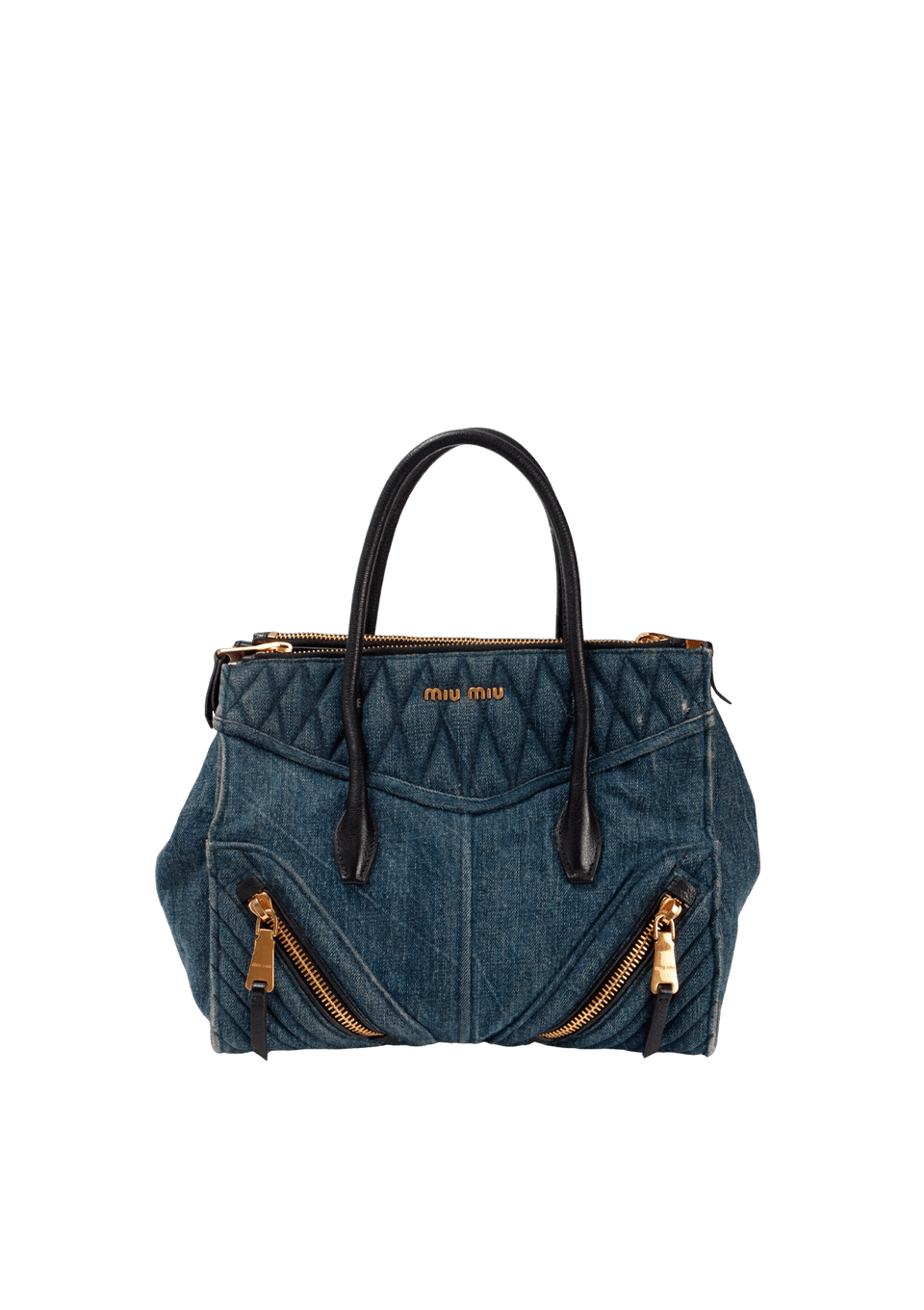 MATELASSE DENIM GROMMET BIKER