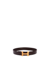 CROCODILE REVERSIBLE H BUCKLE BELT