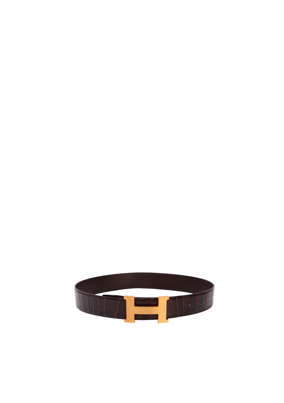 CROCODILE REVERSIBLE H BUCKLE BELT