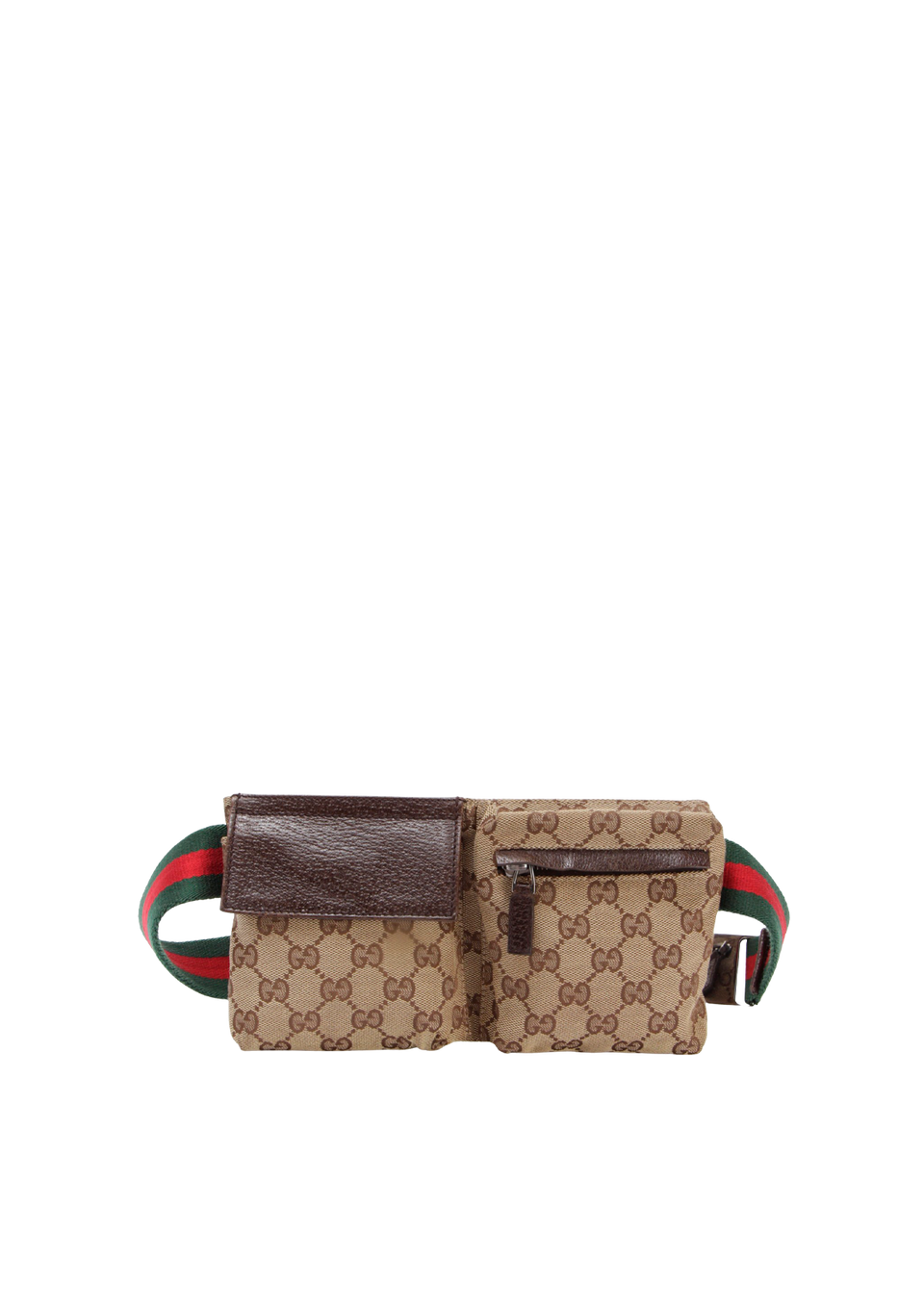 GG CANVAS DOUBLE BELT BAG