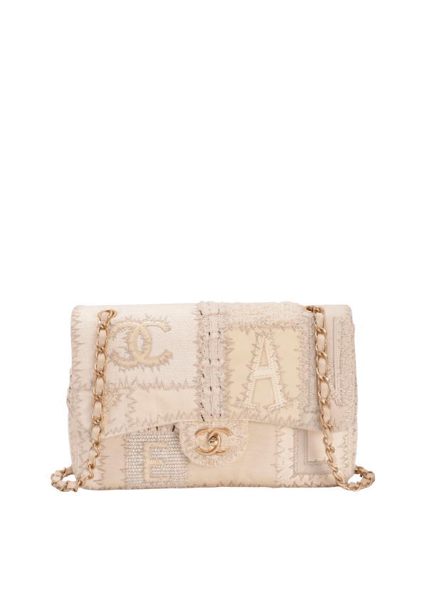 TWEED PATCHWORK FLAP BAG