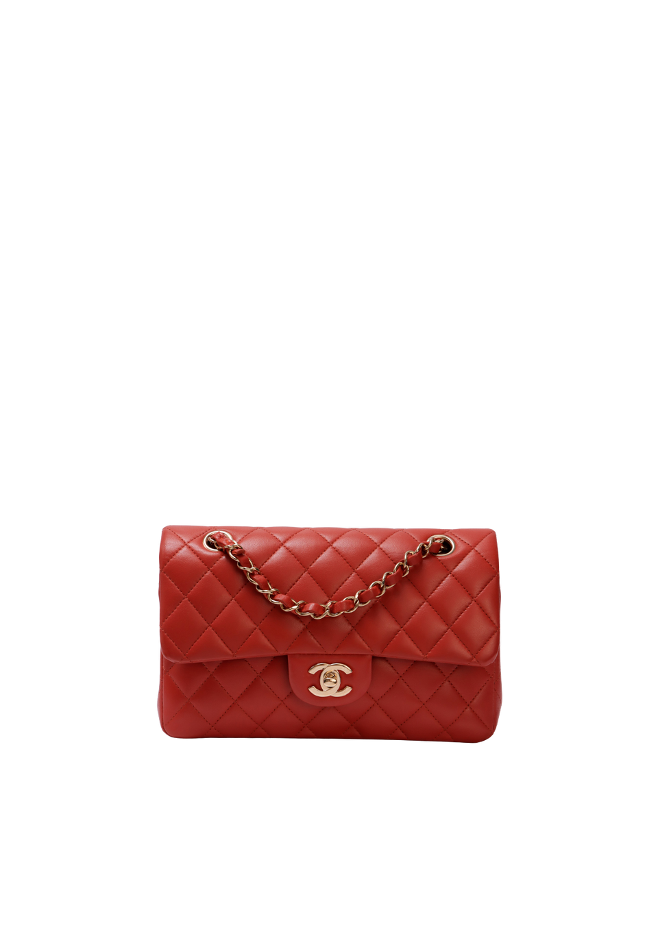 SMALL CLASSIC DOUBLE FLAP LAMBSKIN