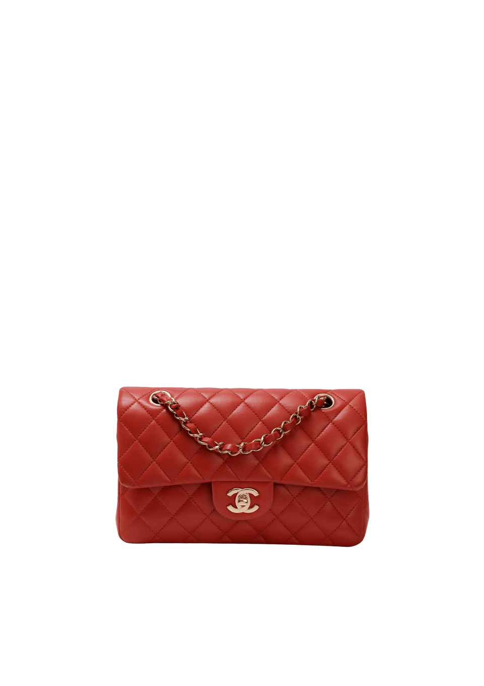SMALL CLASSIC DOUBLE FLAP LAMBSKIN