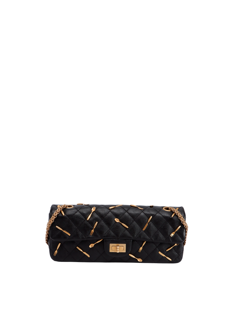 2.55 REISSUE EAST WEST BRASSERIE CHARMS FLAP BAG