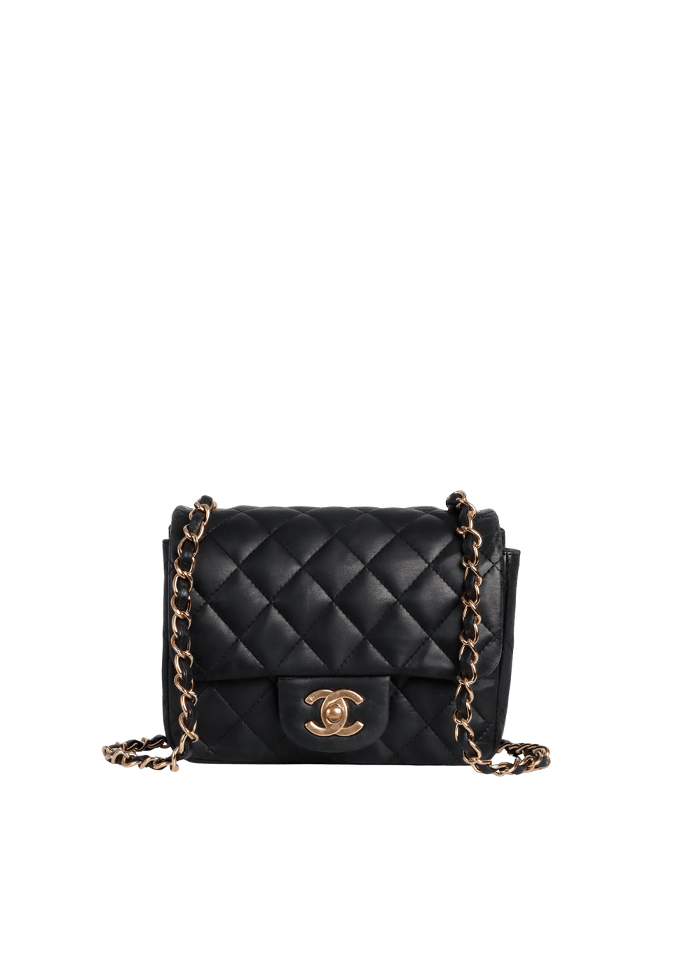 MINI SQUARE CLASSIC SINGLE FLAP LAMBSKIN