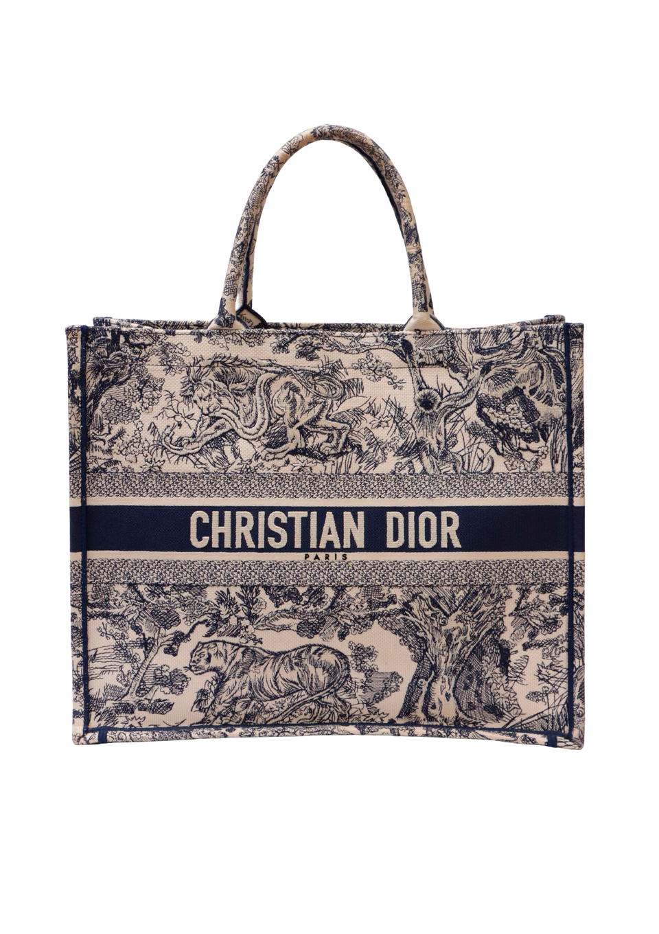 LARGE TOILE DE JOUY BOOK TOTE