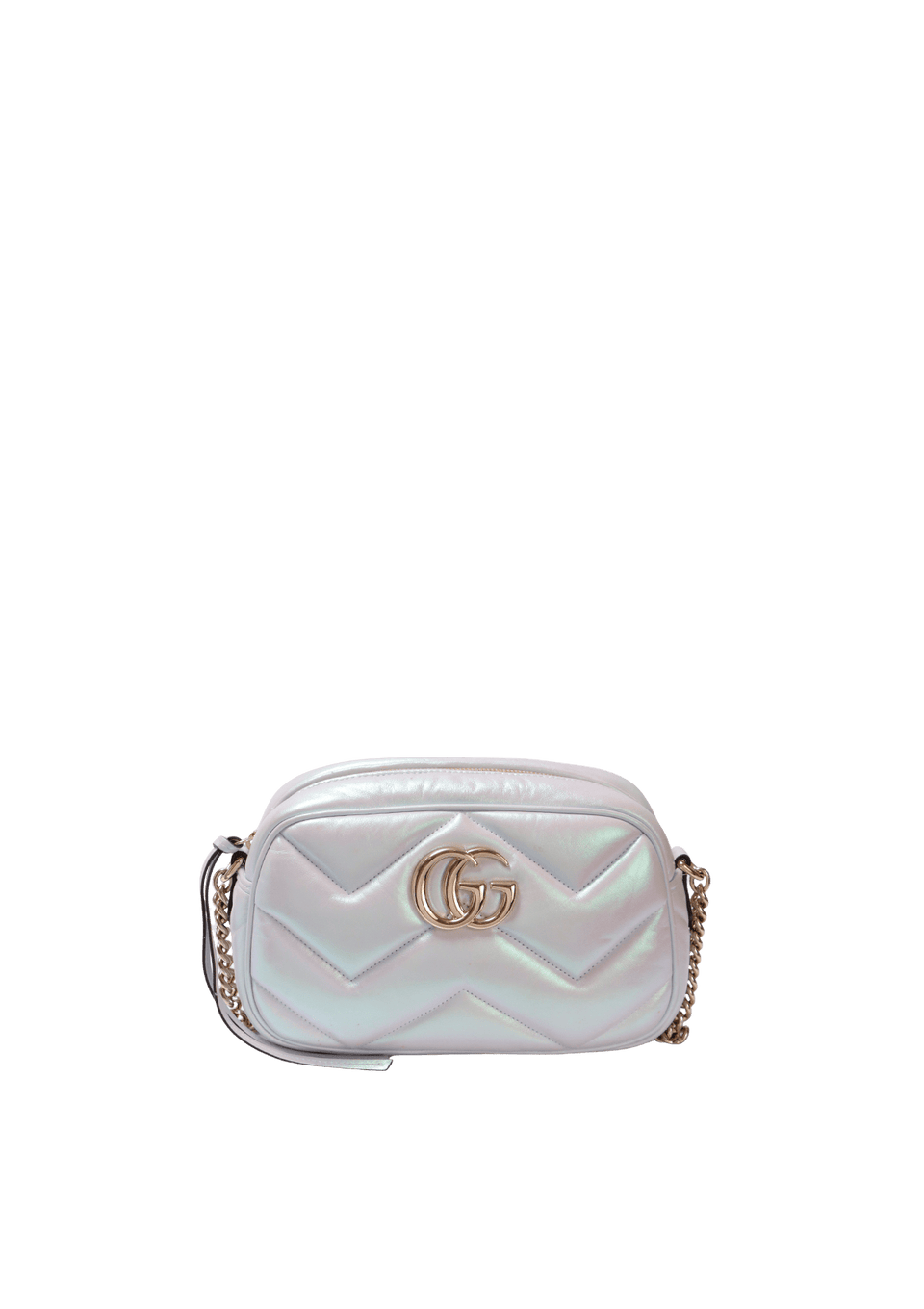 IRIDESCENT GG MARMONT SMALL CHAIN BAG