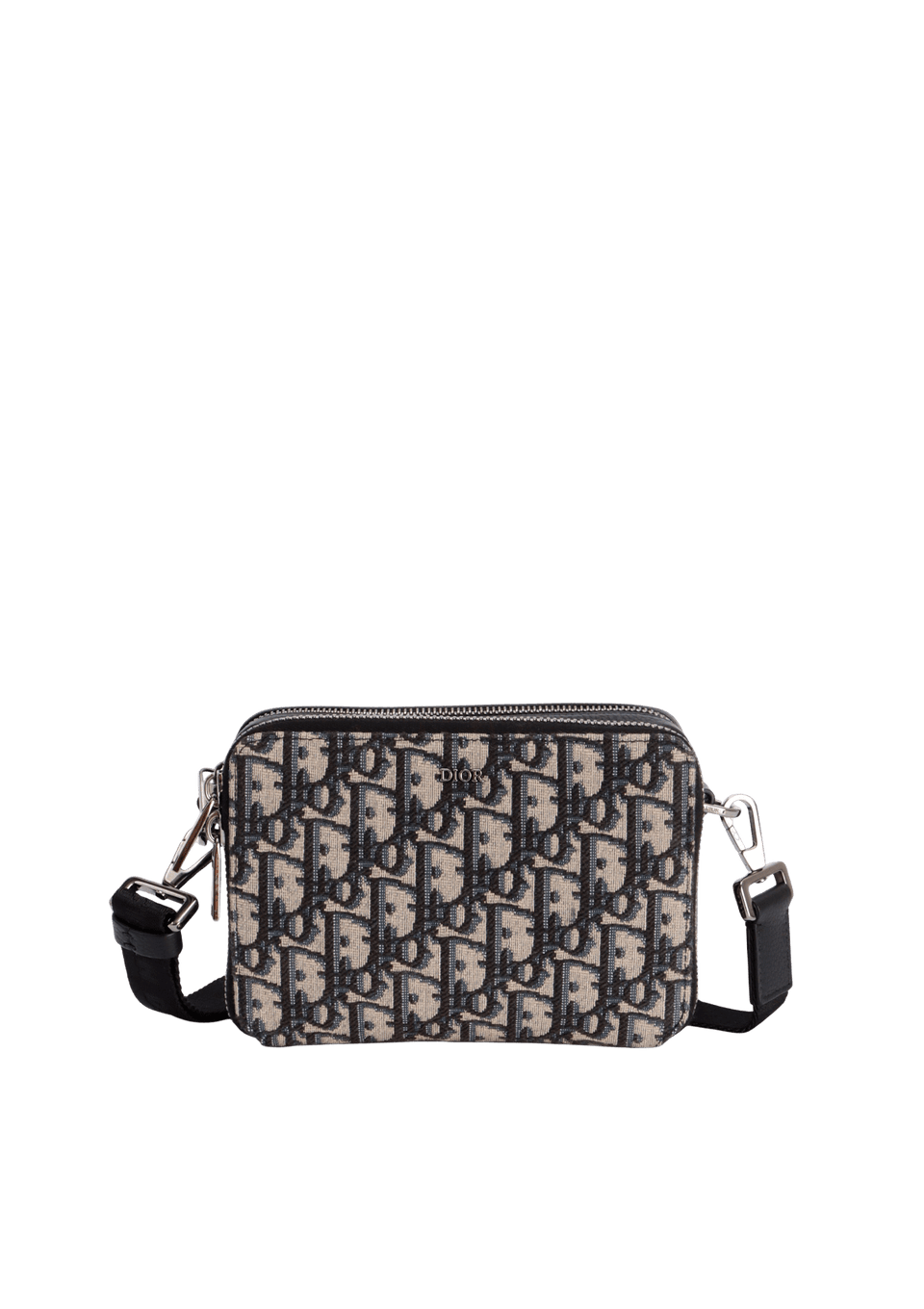 OBLIQUE ZIPPED POUCH W/ STRAP