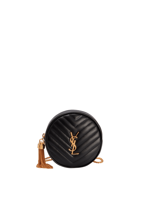 VINYLE ROUND CROSSBODY BAG