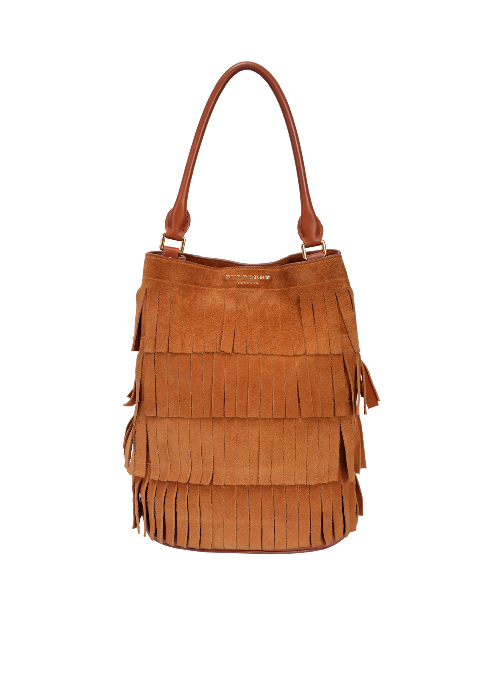 SUEDE FRINGE BUCKET BAG
