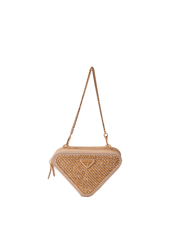 CRYSTAL MINI TRIANGLE POUCH