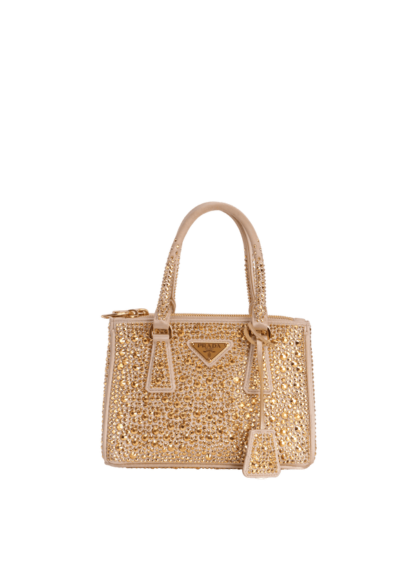 MINI CRYSTAL GALLERIA DOUBLE ZIP TOTE