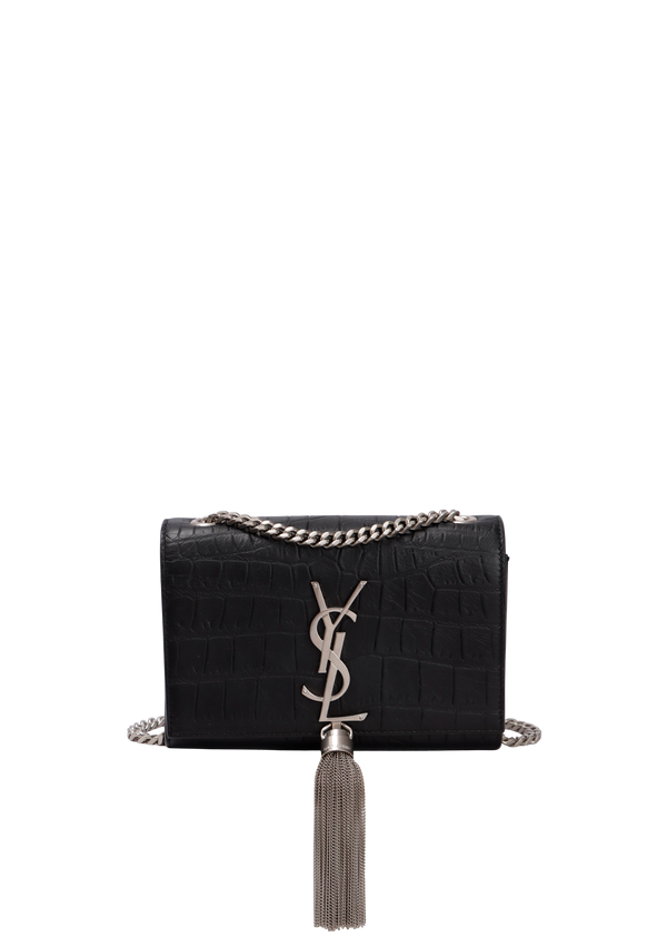 SMALL KATE TASSEL CROCODILE EMBOSSED