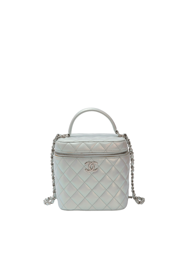 IRIDESCENT SMALL TOP HANDLE VANITY CASE