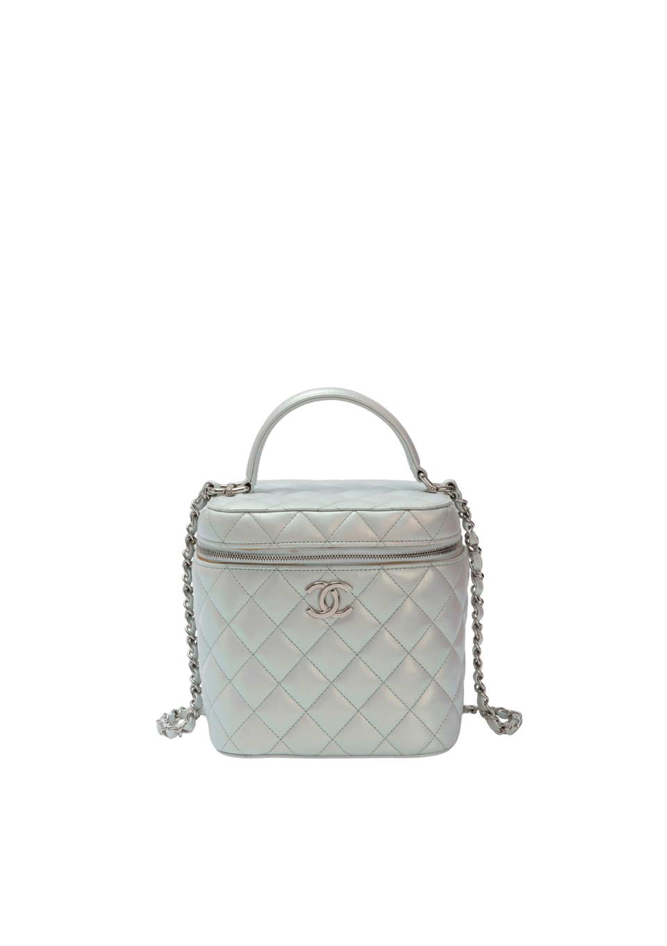 IRIDESCENT SMALL TOP HANDLE VANITY CASE