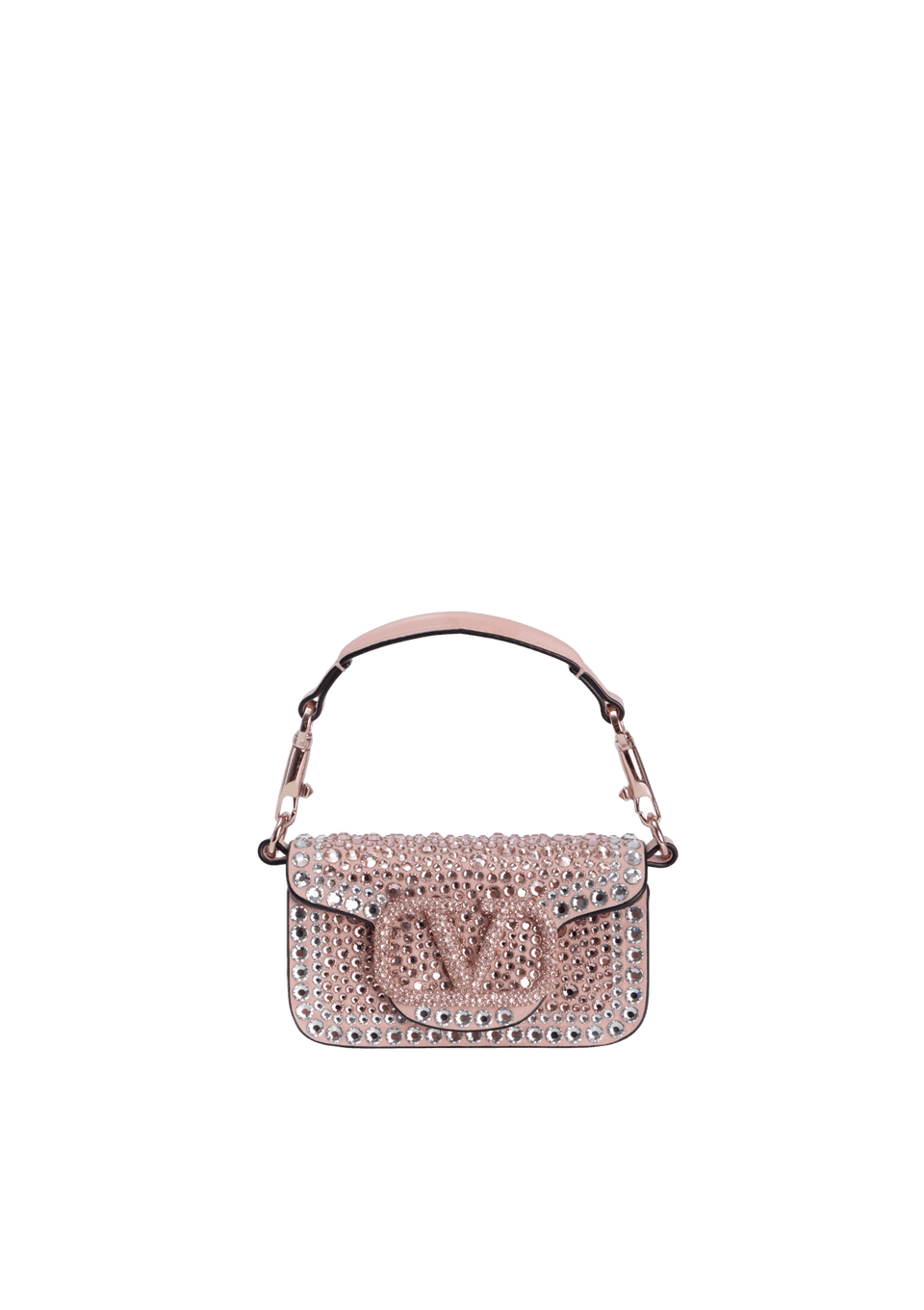 CRYSTAL EMBELLISHED VLOGO LOCÒ BAG