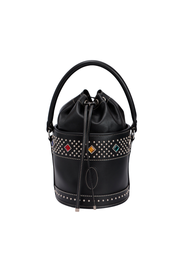 SMALL STUDDED BAHIA BUCKET BAG