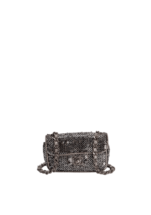 MINI SEQUIN FLAP BAG