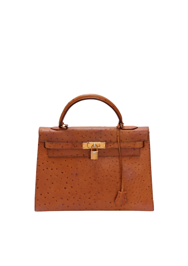 VINTAGE OSTRICH KELLY SELLIER 32