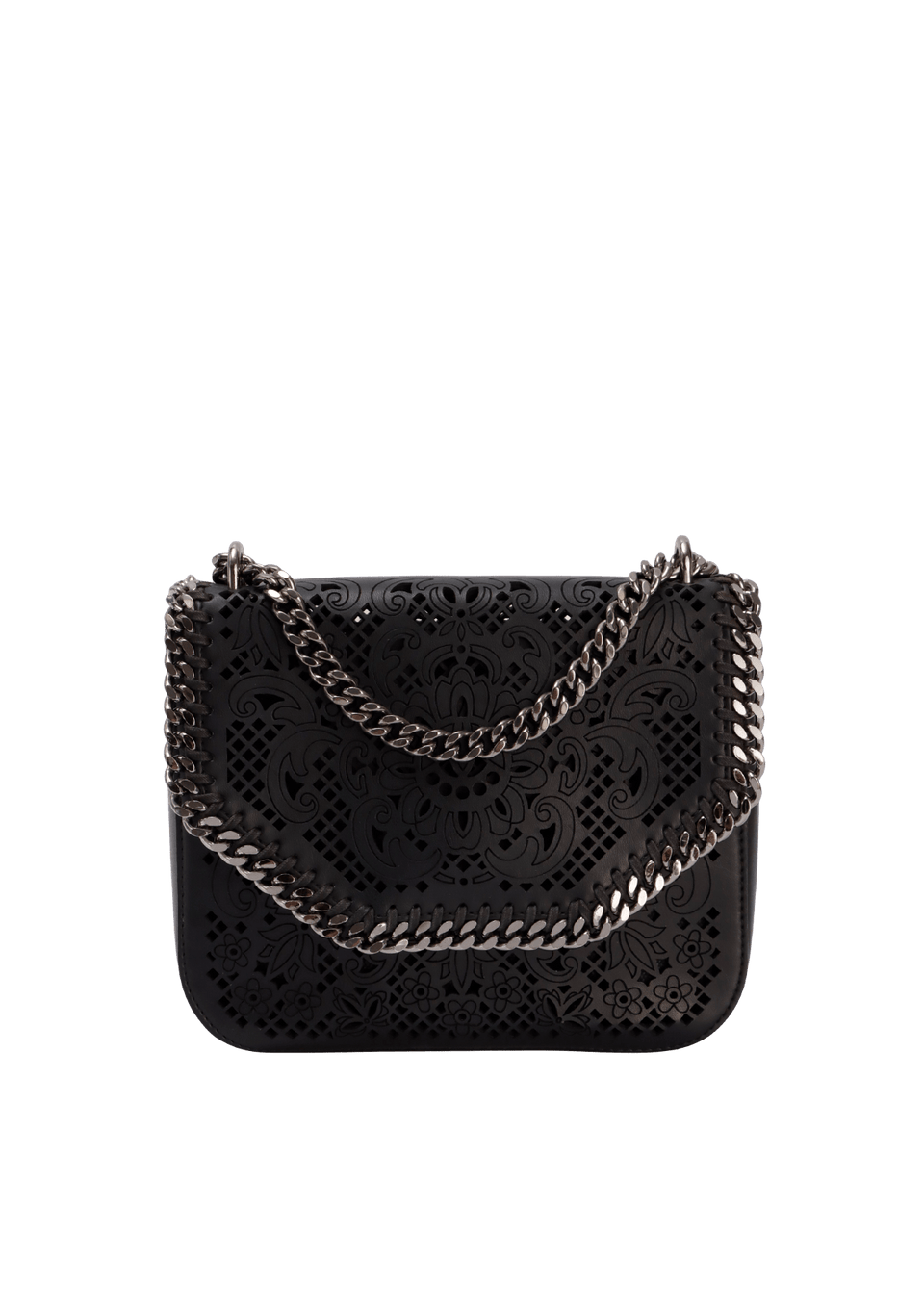 LASER CUT FALABELLA FLAP BAG