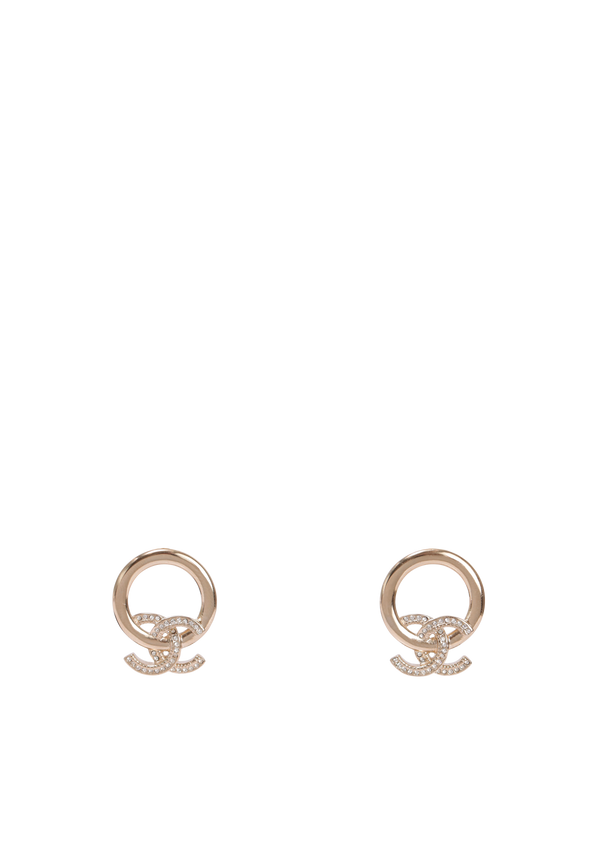 CC DROP HOOP EARRINGS