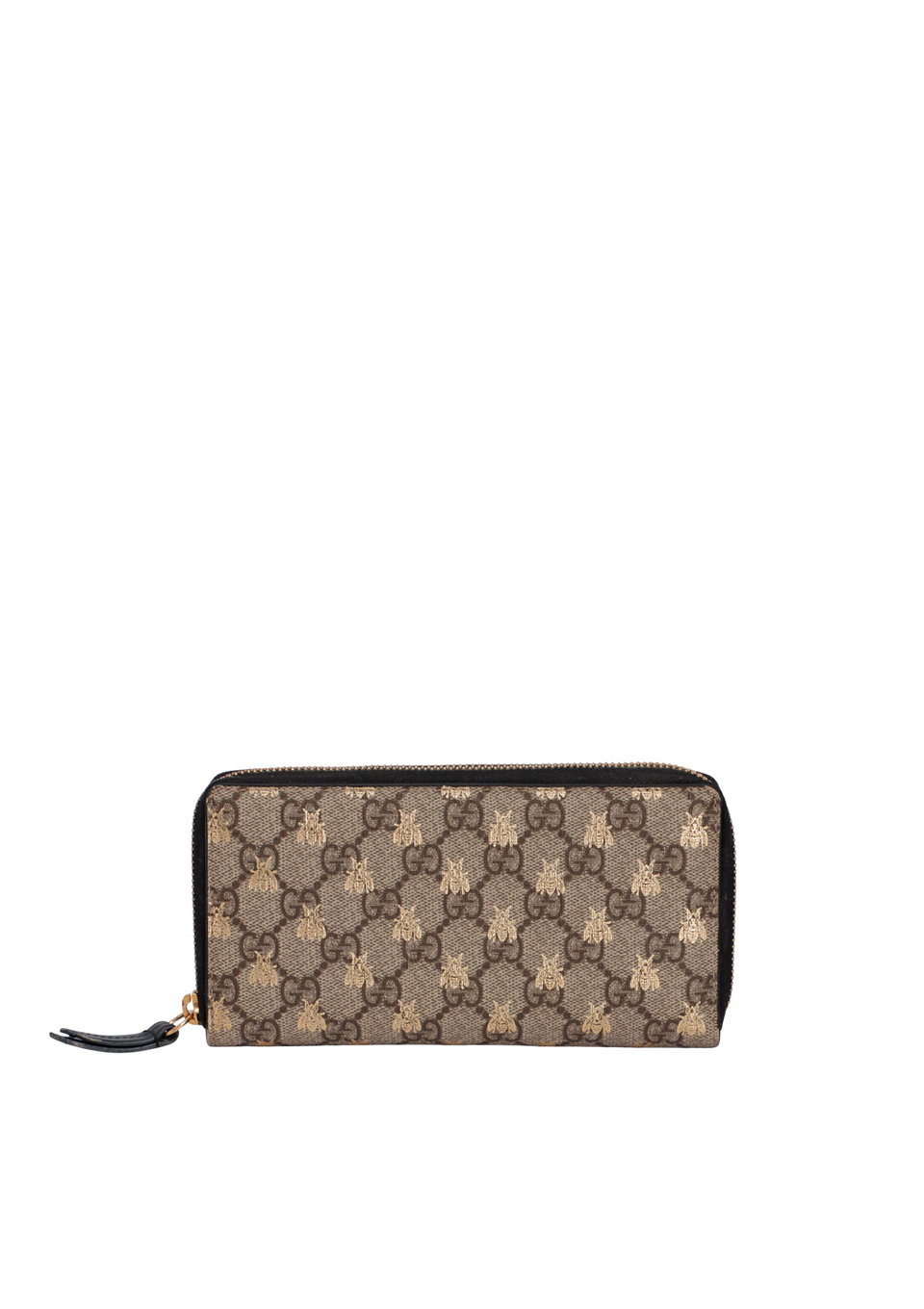GG SUPREME BEES ZIP-AROUND WALLET