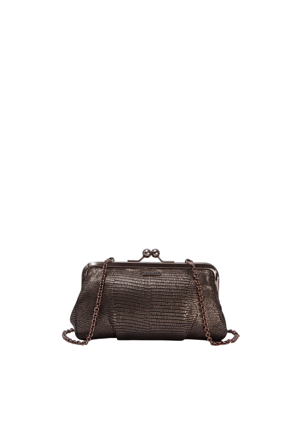 METALLIC KISS LOCK BAG