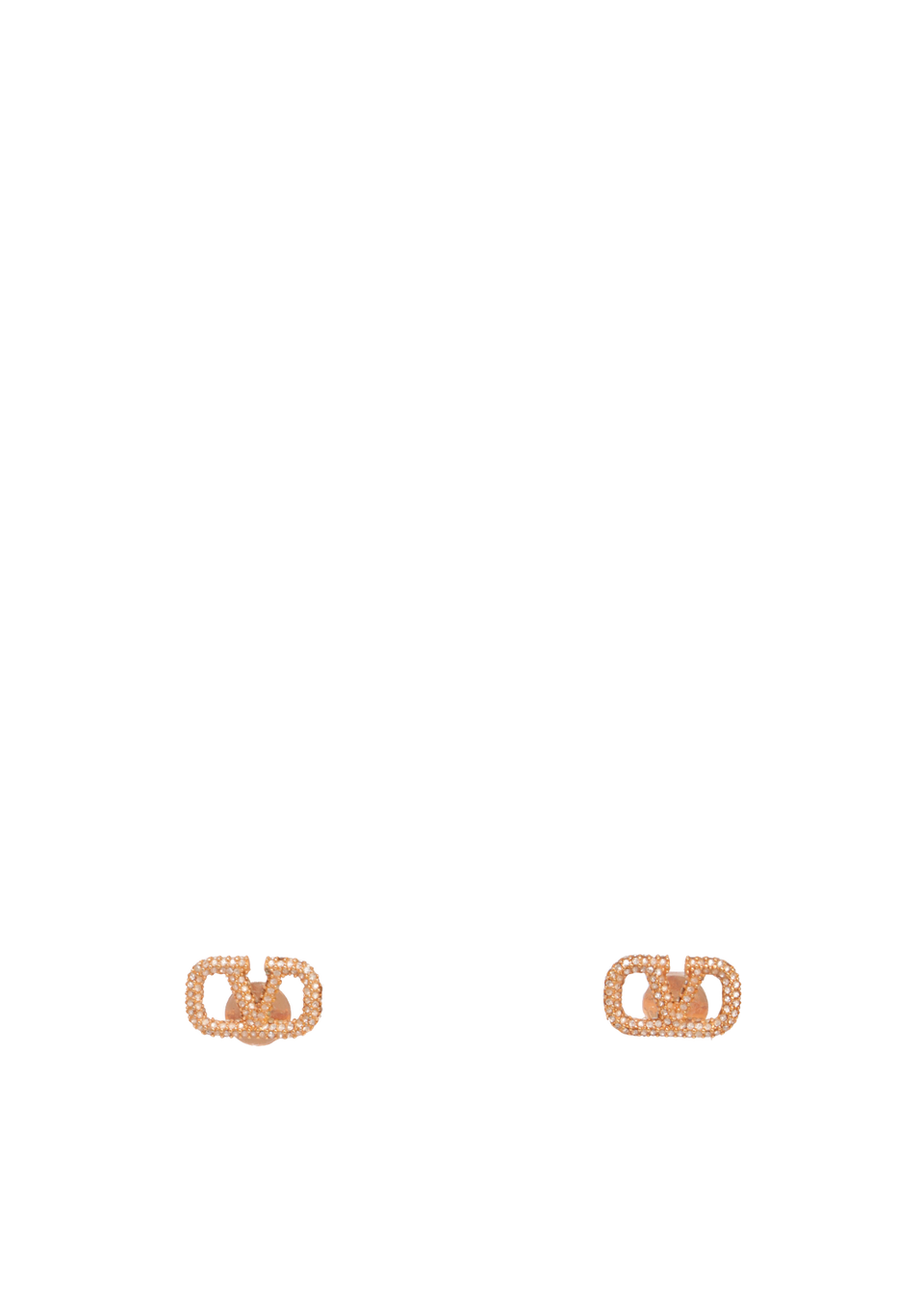CRYSTAL VLOGO STUD EARRINGS