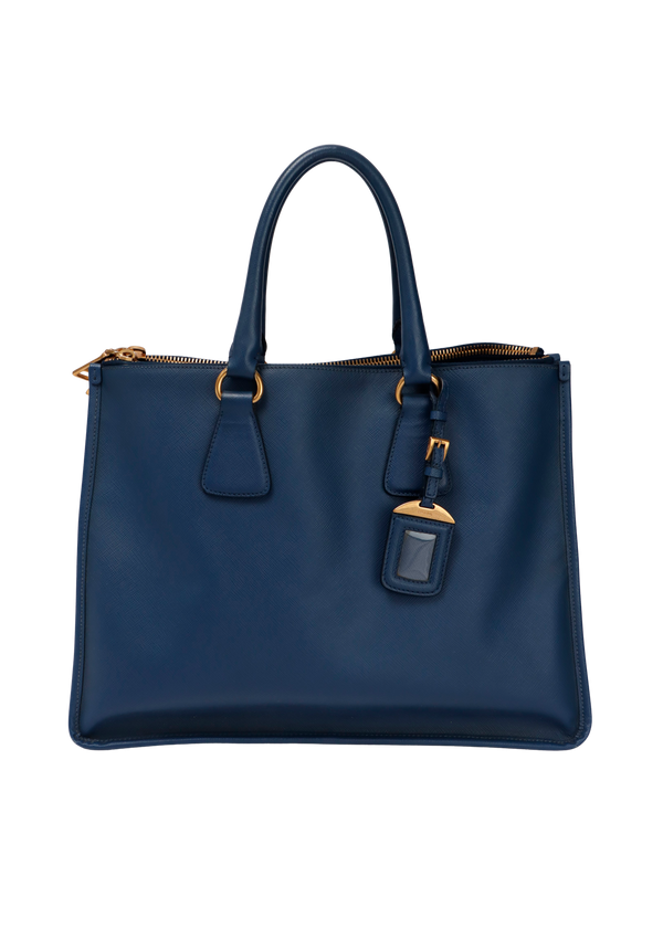 LARGE SAFFIANO LUX DOUBLE ZIP GALLERIA