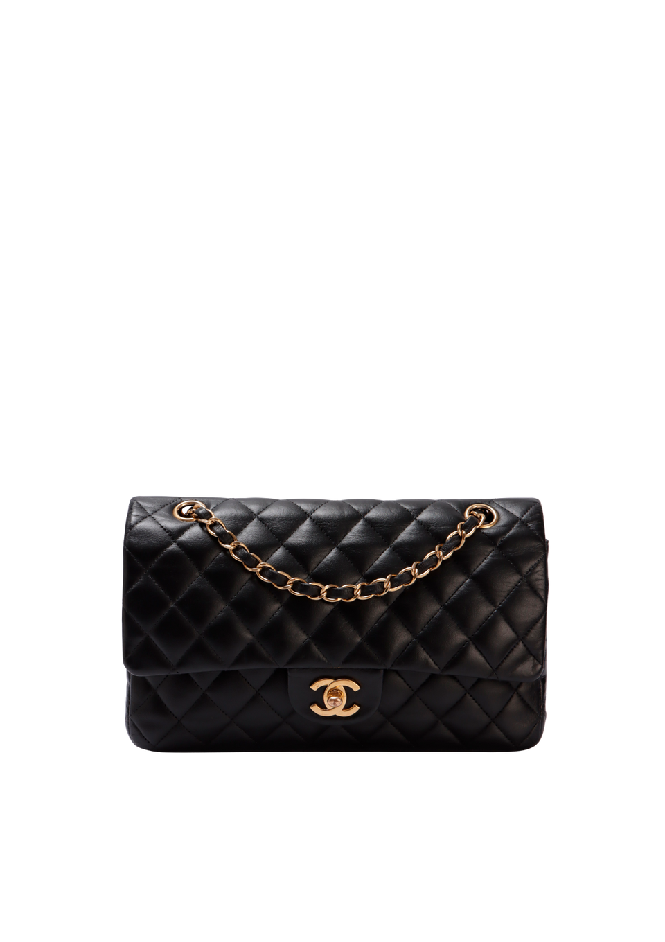 MEDIUM CLASSIC DOUBLE FLAP LAMBSKIN