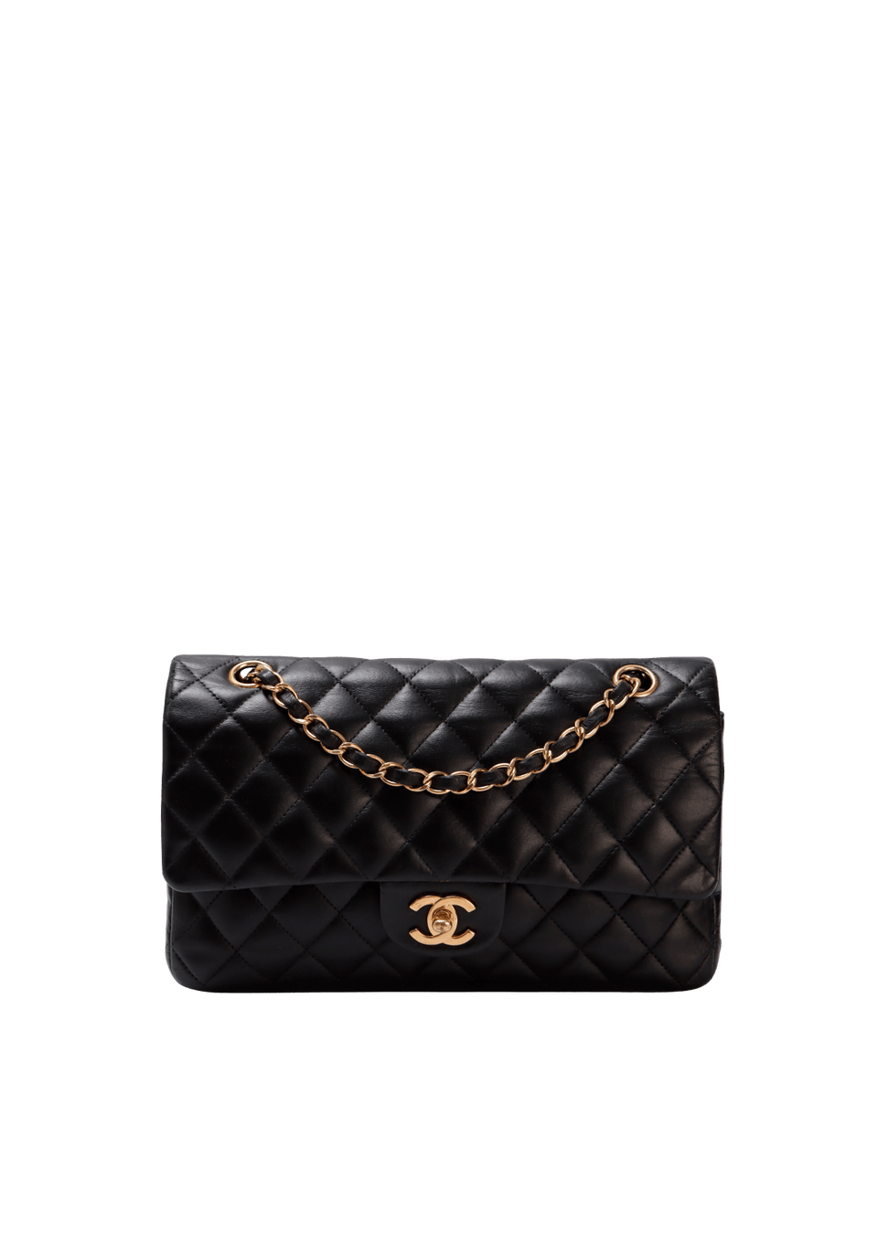 MEDIUM CLASSIC DOUBLE FLAP LAMBSKIN