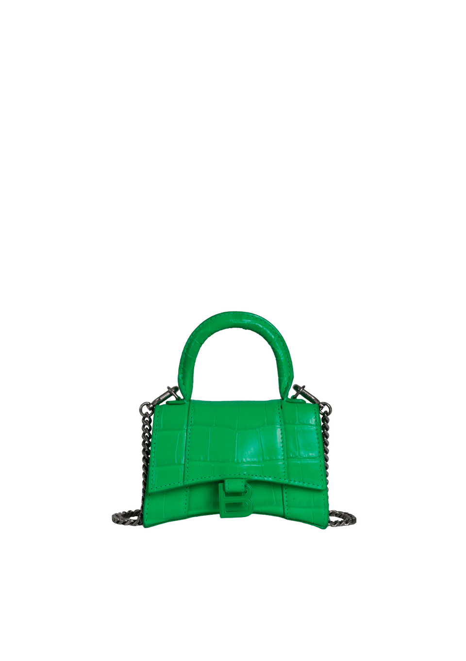 HOURGLASS MINI CROCODILE EMBOSSED