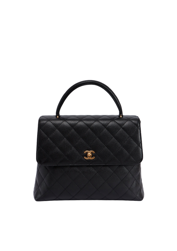 VINTAGE KELLY FLAP BAG CAVIAR