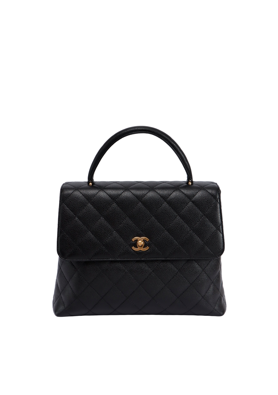 VINTAGE KELLY FLAP BAG CAVIAR