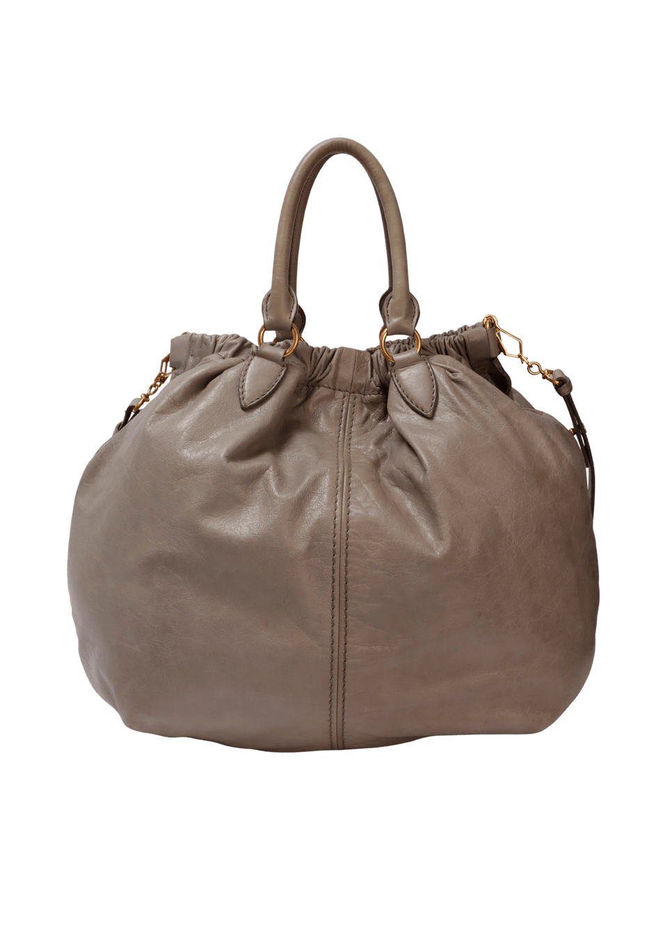 LEATHER TOP HANDLE BAG