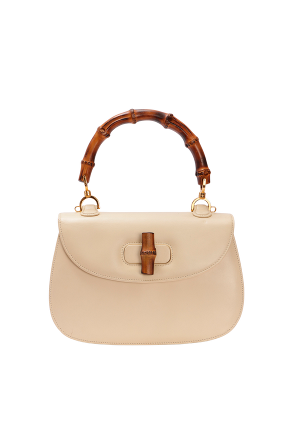 VINTAGE SMALL BAMBOO TOP HANDLE BAG