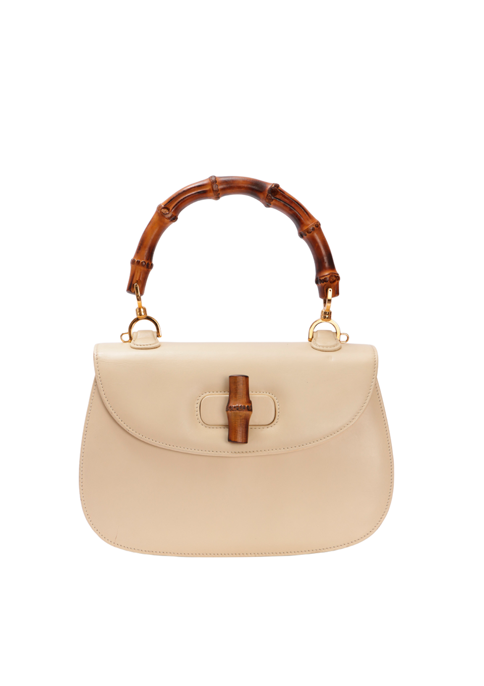 VINTAGE SMALL BAMBOO TOP HANDLE BAG